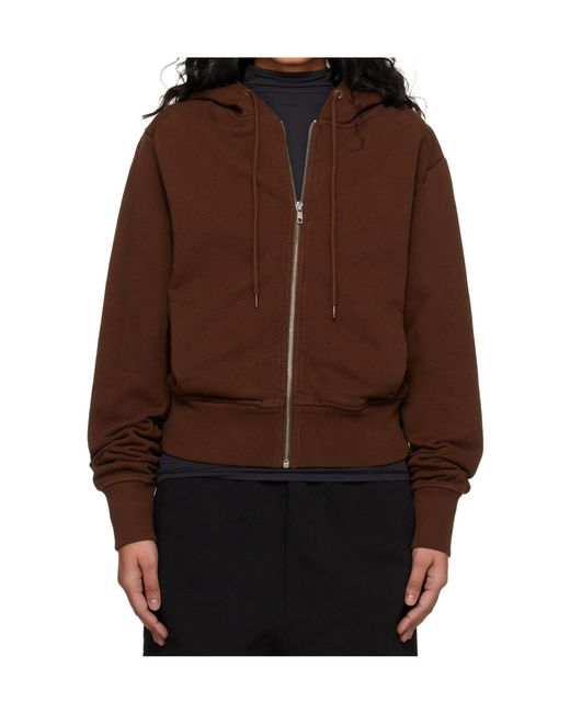 Entire studios Brown Drawstring Hooded Sweatshirt