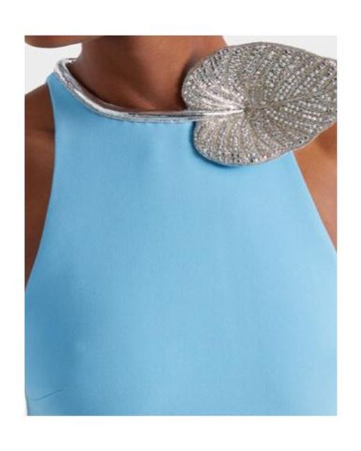 David Koma Blue Embellished Gown