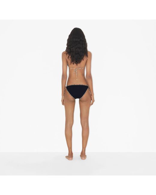 Burberry White Bikini Check
