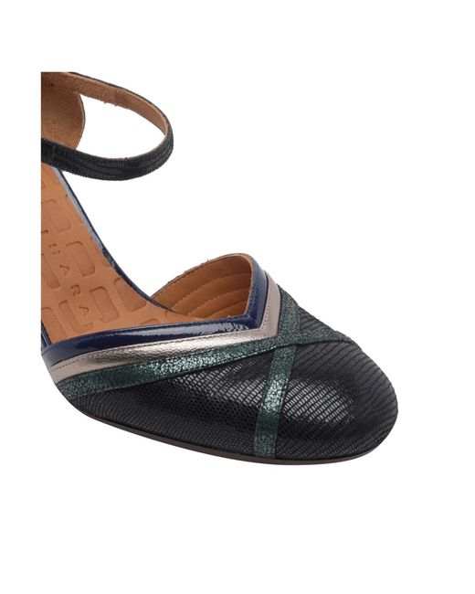 Chie Mihara Blue Mirka Strap Heeled Pumps
