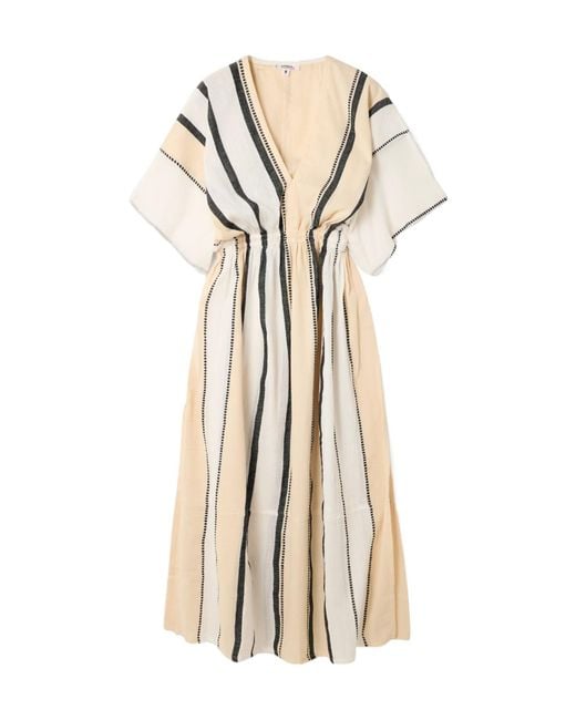 Lemlem Natural Striped Cotton Dress
