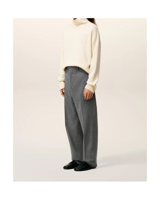AMI Gray Wide Leg Pants for men