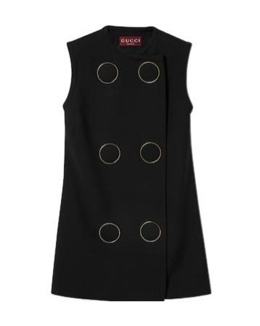 Gucci Black Maxi Buttons Vest
