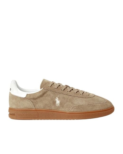 Polo Ralph Lauren Brown Suede Sneakers for men