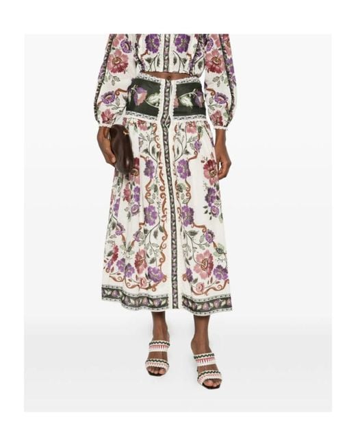Farm Rio Multicolor Patterned Skirt