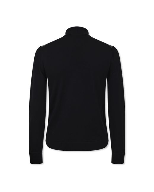 Tom Ford Black Leather Panel Shirt for men