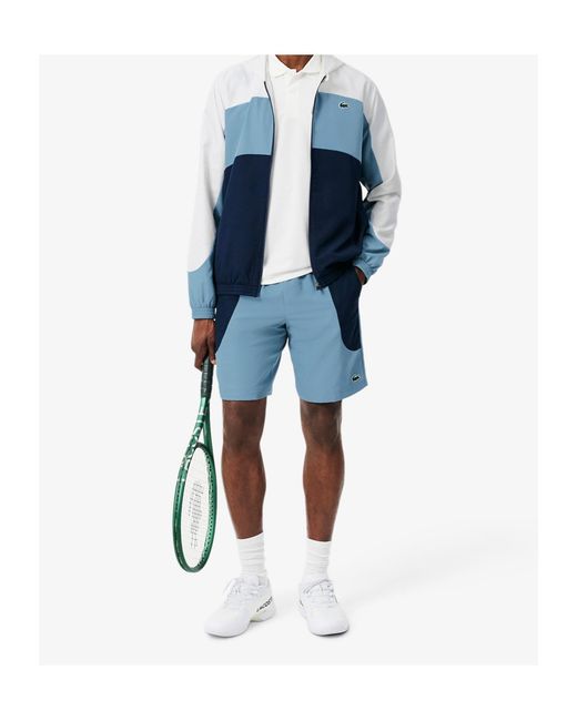 Lacoste Blue Color-Blocked Casual Jacket for men