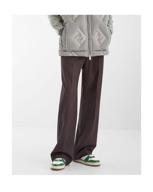 Fendi Green Match Leather Sneaker for men