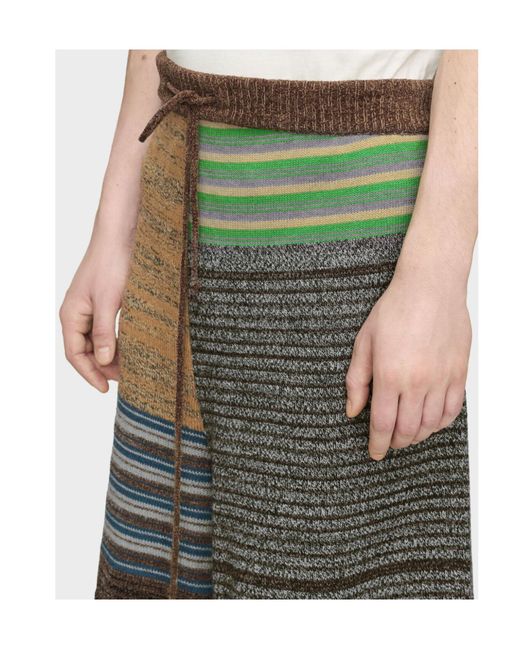 Maison Margiela Green Patchwork Knit Shorts for men