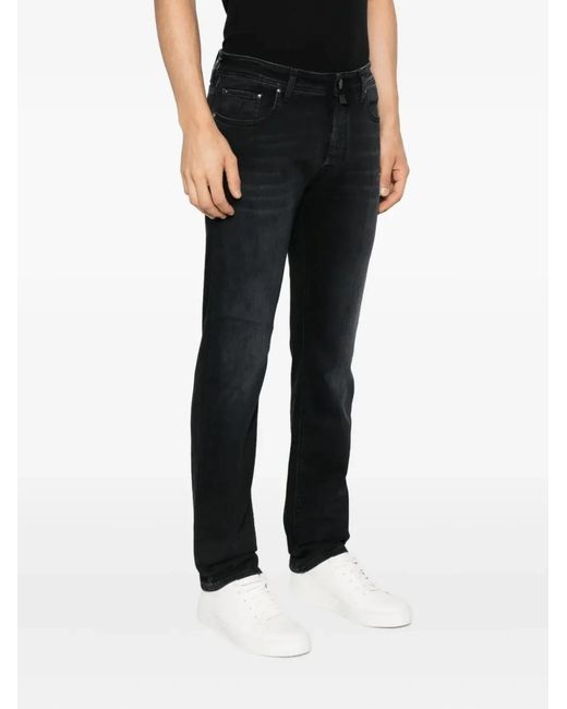 Jacob Cohen Black Belt-Loop Jeans for men