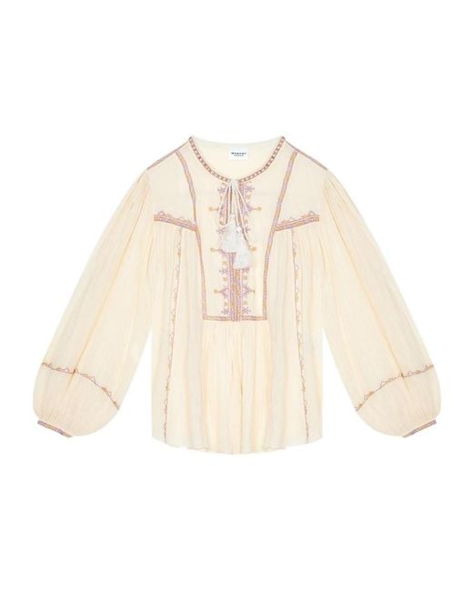 Isabel Marant Natural Isabel Marant Étoile Silekia Tassel-Detailed Blouse