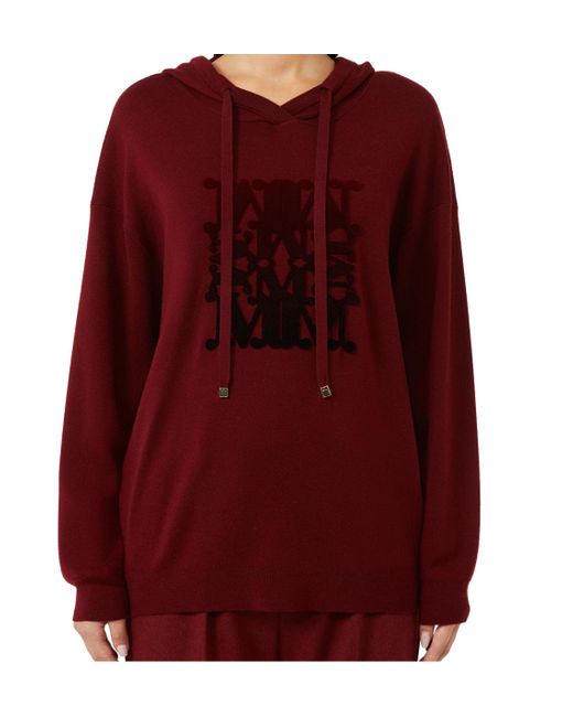 Max Mara Red Long Sleeve Hoodie