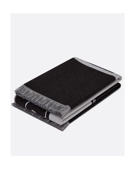 Dior Black Homme Fringed Scarf for men