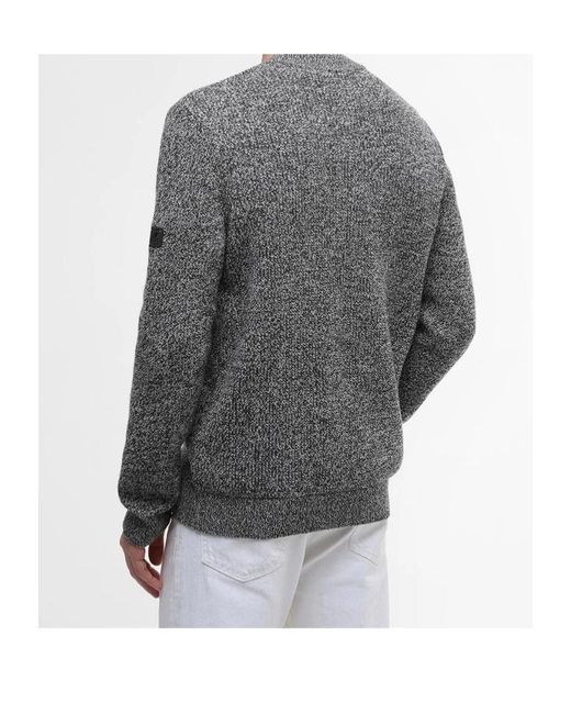 Barbour Gray Crew Neck Sweater for men