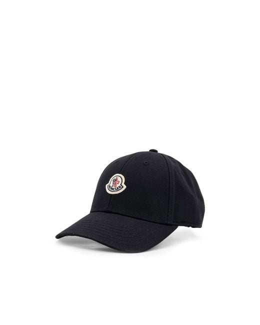Moncler Blue Logo Patch Curved Peak Cap