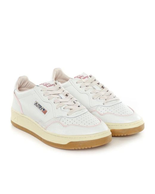Autry White Round Head Low Upper Board Shoes for men