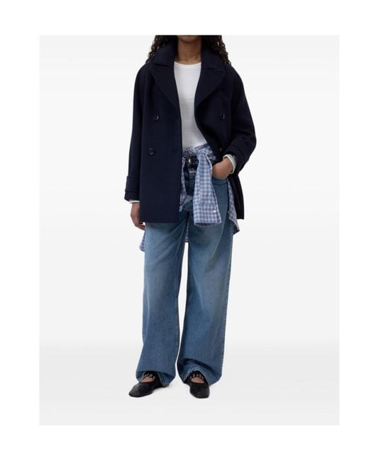 Closed Blue Caban Double-Breasted Jacket