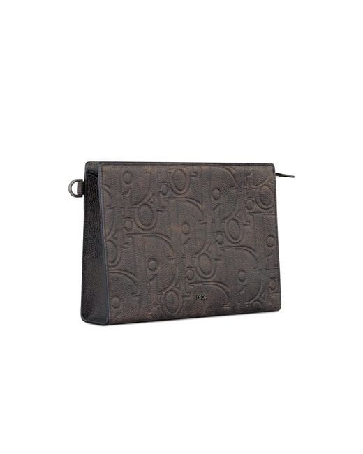 Dior Gray A5 Triangle Pouch for men