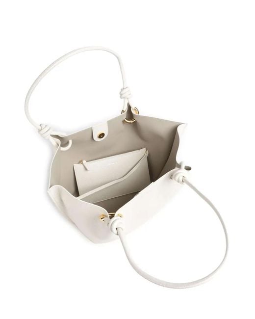 Coccinelle White Finn Medium Tote Bag