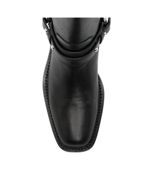 Rabanne Black Block-Heel Ankle Boots