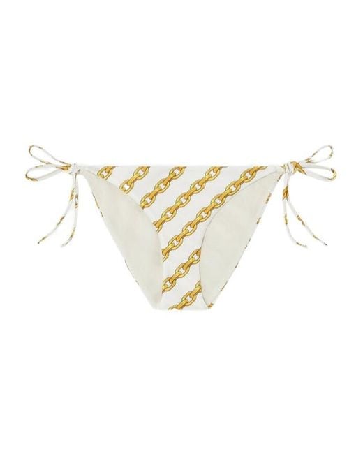 Versace White Pattern Printed Swim Bottoms