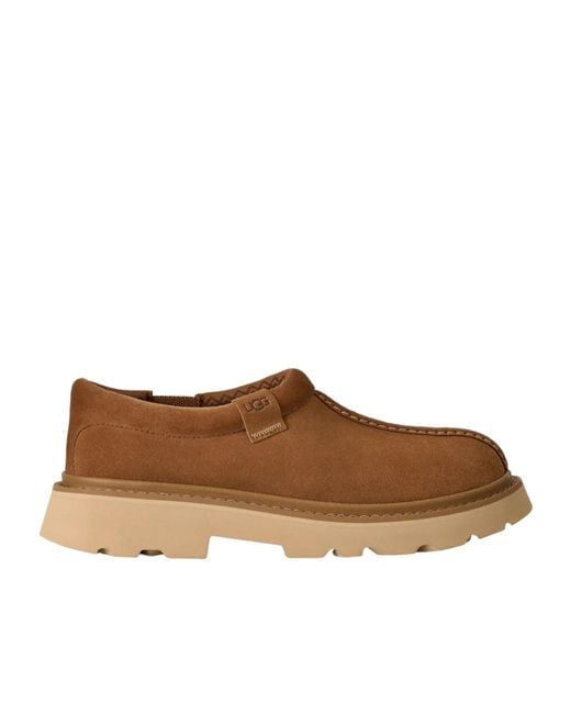 Ugg Brown Tasman Lug Topstitching Loafers for men