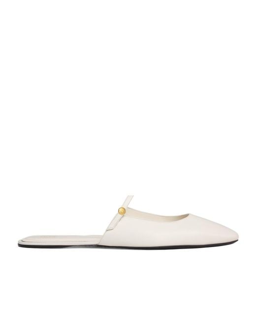 Céline White Macaron Mule