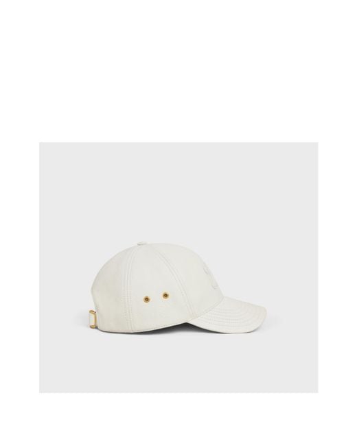 Céline White Triomphe Baseball Cap