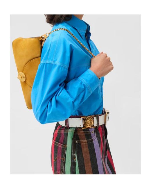 Versace Yellow Vivian Chain Clutch Bag