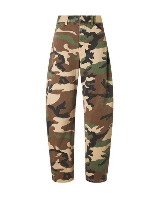 Nili Lotan Multicolor High Waist Loose Fit Casual Cotton Pants