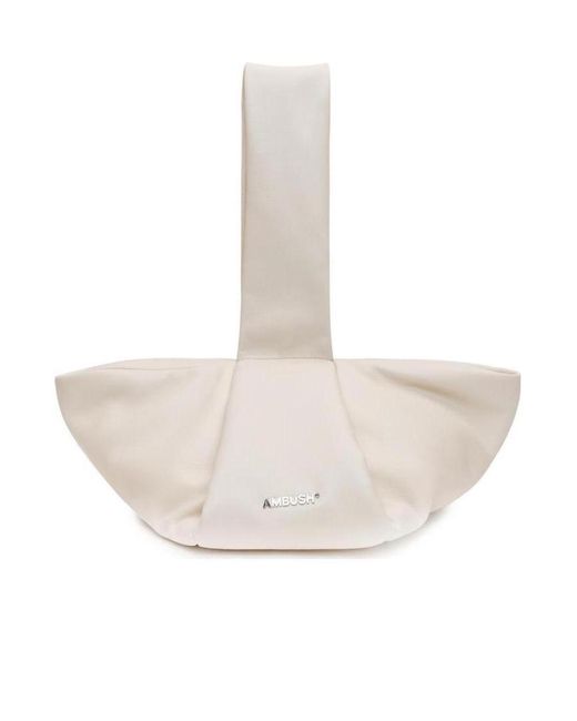 Ambush White Twist Knot-Detail Tote