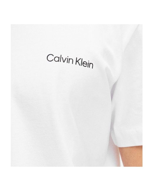 Calvin Klein White Lightweight Short Sleeve T-Shirt for men