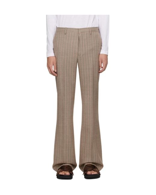 Dries Van Noten Gray Straight Casual Pants for men