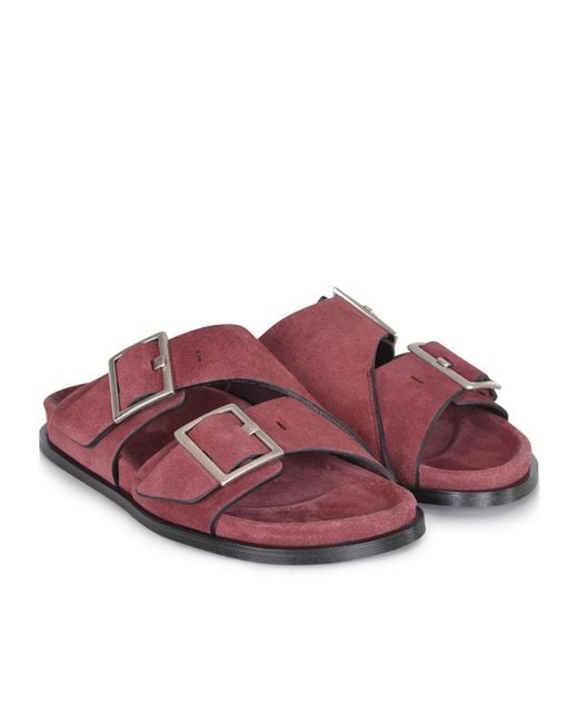 Alohas Brown Alba Open-Toe Slippers for men