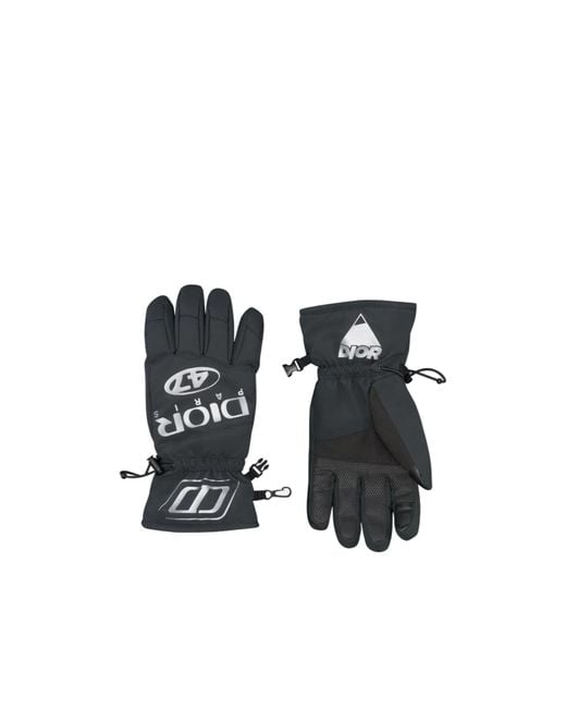 Dior White And Descente Ski Gloves for men