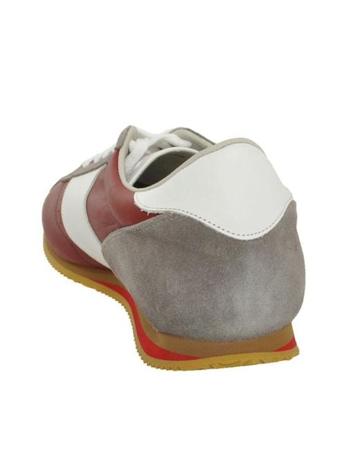 Emporio Armani Brown Strap-Up Casual Sneakers for men