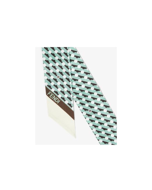 Fendi White Dots Silk Bandeau