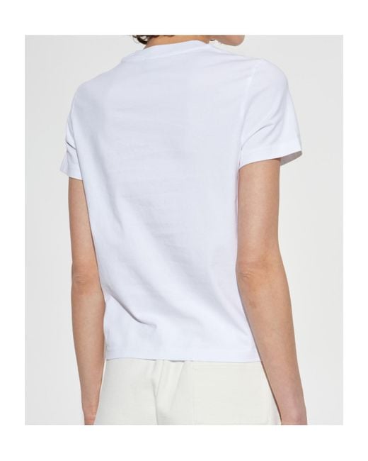 Casablanca White Logo Printed Crewneck T-Shirt