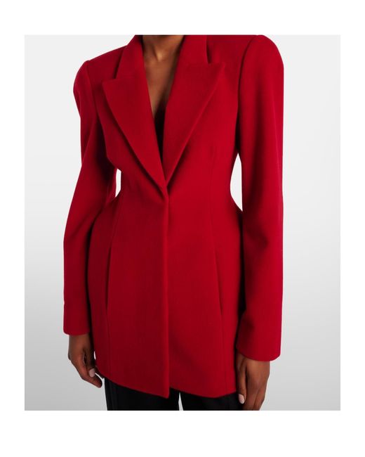 Magda Butrym Red Long-Sleeved Suit Jacket