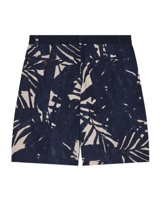 Emporio Armani Blue Abstract Print Shorts for men