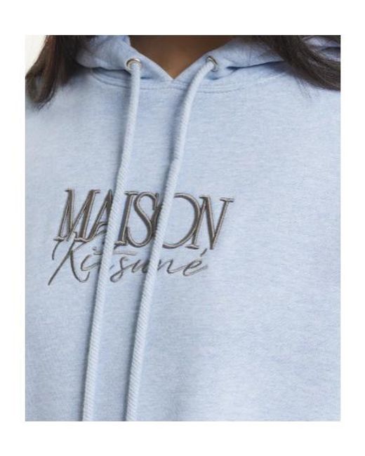 Maison Kitsuné Blue Maison Kitsuné Logo Hoodies