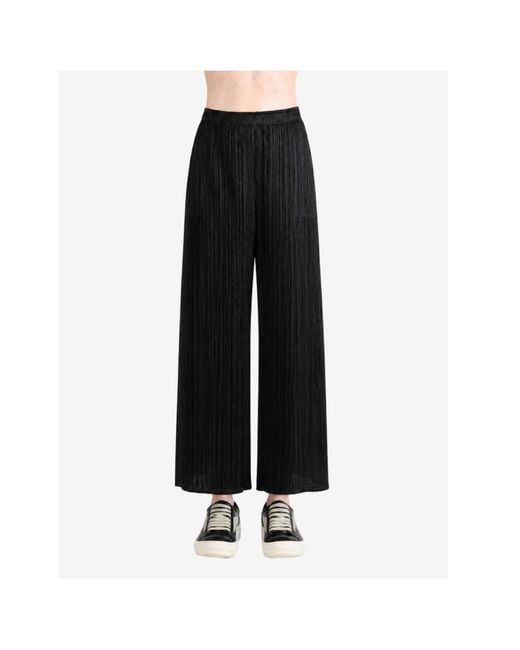 Pleats Please Issey Miyake Black Pleats Please Issey Miyake Pleated Trousers