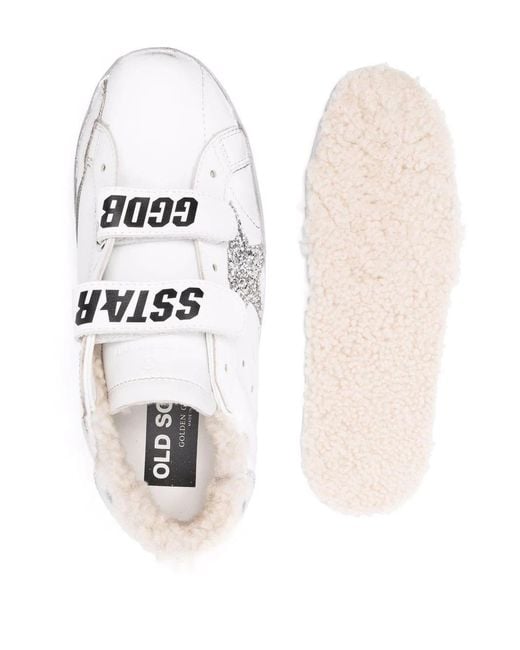 Golden Goose Deluxe Brand White Superstar Glitter-Embellished Sneakers