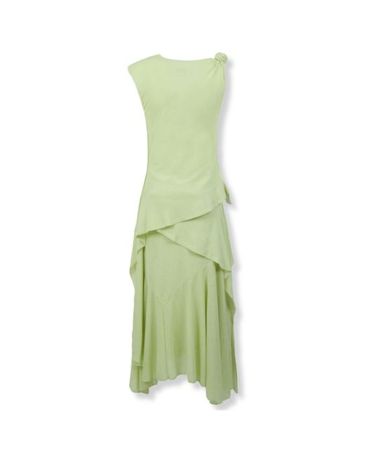 Ganni Green Sleeveless Dress