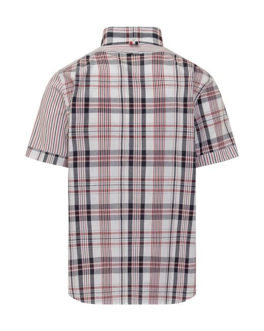 Thom Browne Multicolor Funmix Madras Short-Sleeve Shirt for men