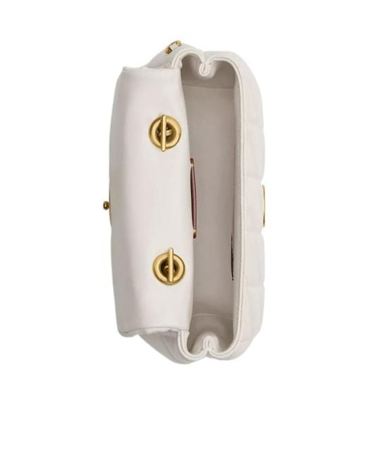 COACH White Tabby Top Handle Bag With Quilting