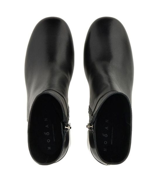 Hogan Black 90Mm Leather Boots
