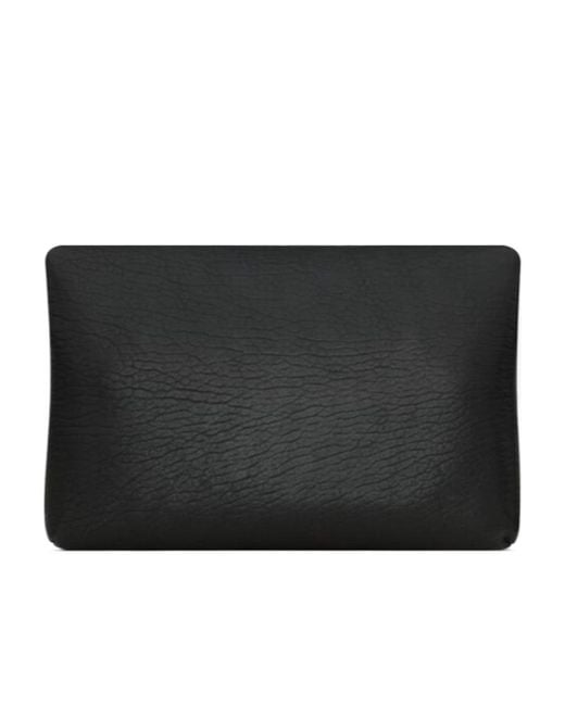 Saint Laurent Black Cassandre Large Envelope Pouch