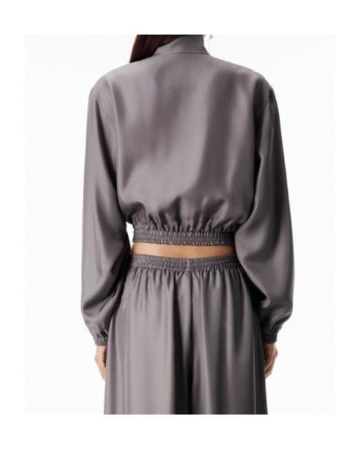 Alexander Wang Gray Zip-Up Track Jacket