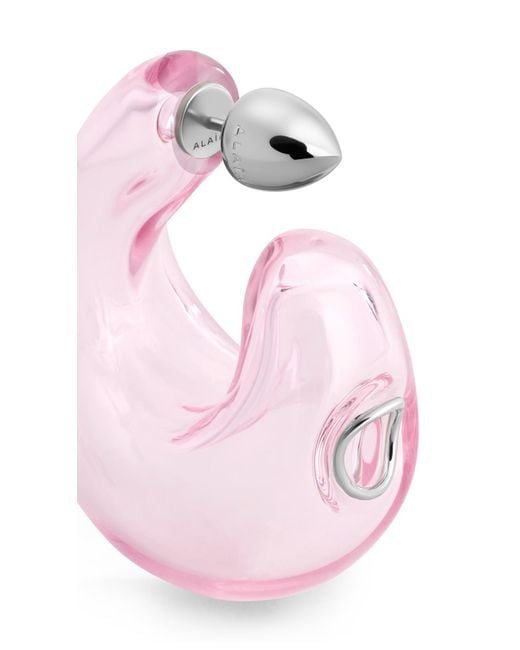 Alaïa Pink Bubble Hoops Earrings